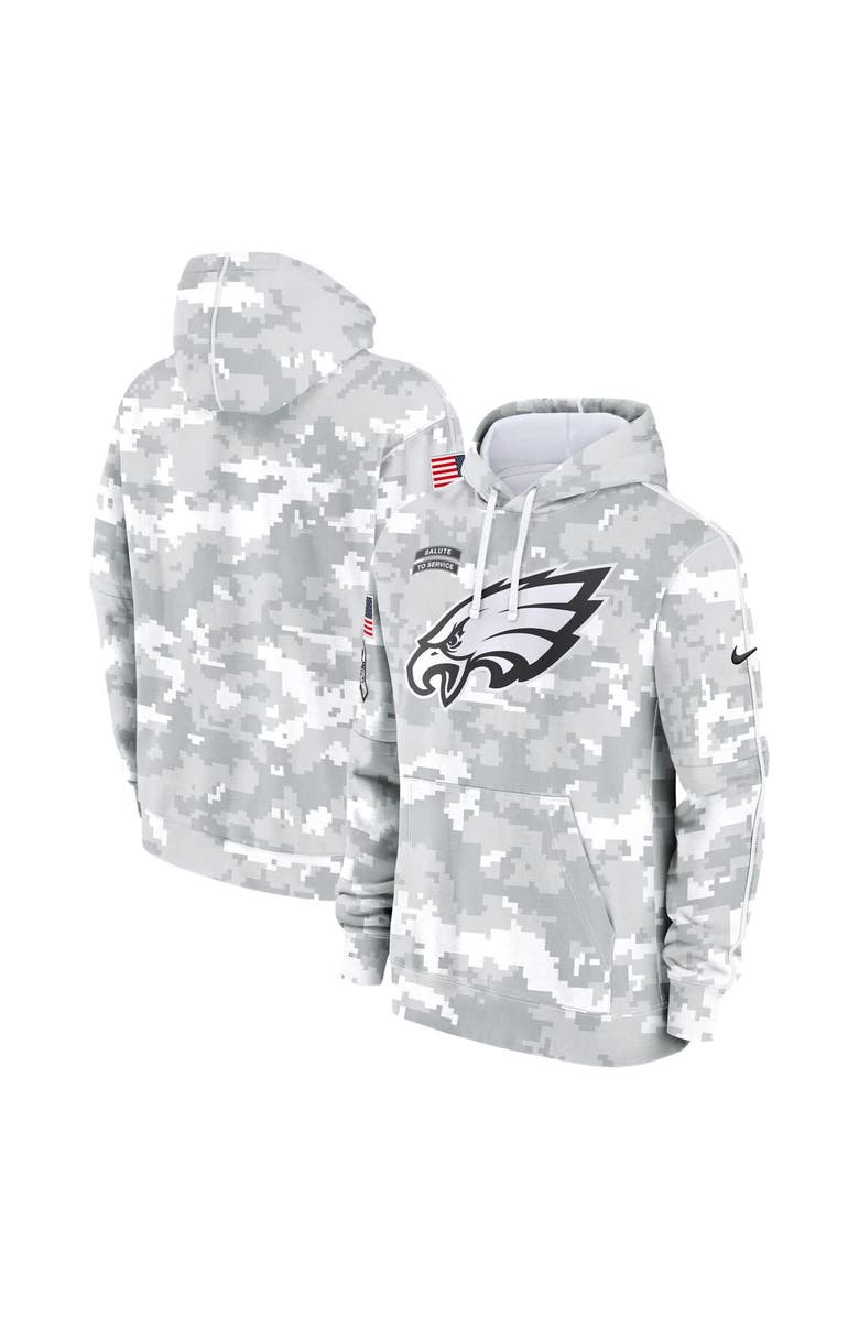 Nike Men's Nike Arctic Camo Philadelphia Eagles 2024 Salute to Service Club Fleece Pullover Hoodie, Main, color, 