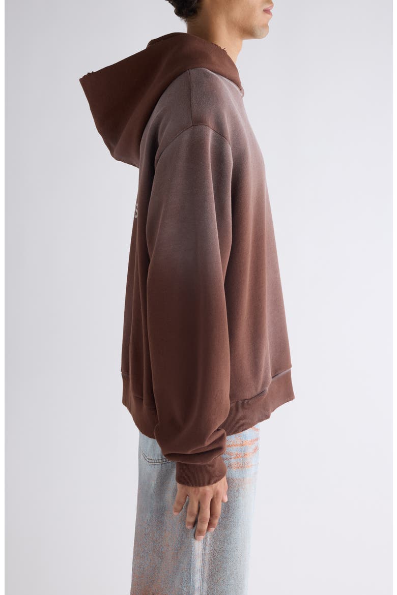 Stockholm Oversize Distressed Graphic Hoodie, Alternate, color, CHOCOLATE BROWN