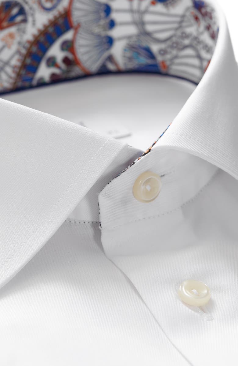 Eton Slim Fit Solid Dress Shirt, Alternate, color,