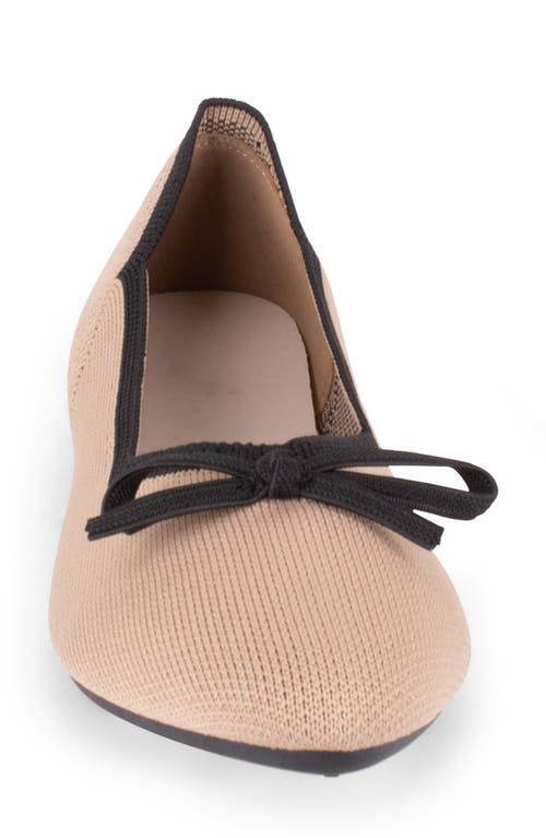 Tahari Tortuga Ballet Flat In Neutral