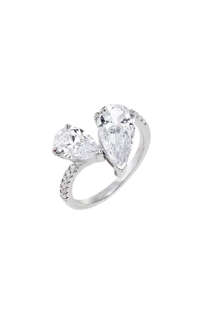 BY ADINA EDEN Pave Graduated Double Teardrop Ring, Main, color,