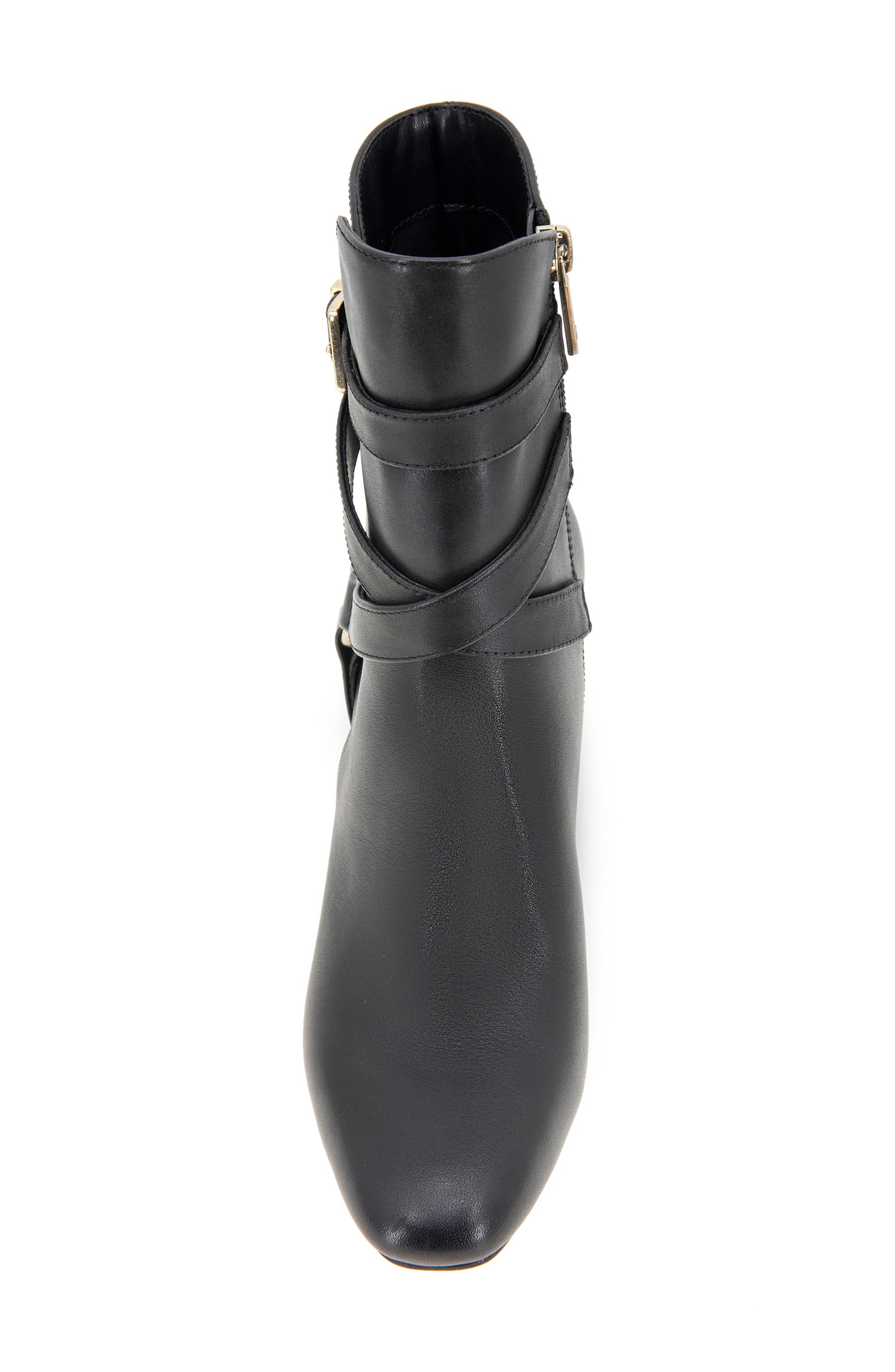 Kenneth Cole Nellie Moto Bootie, Alternate, color, Black Leather