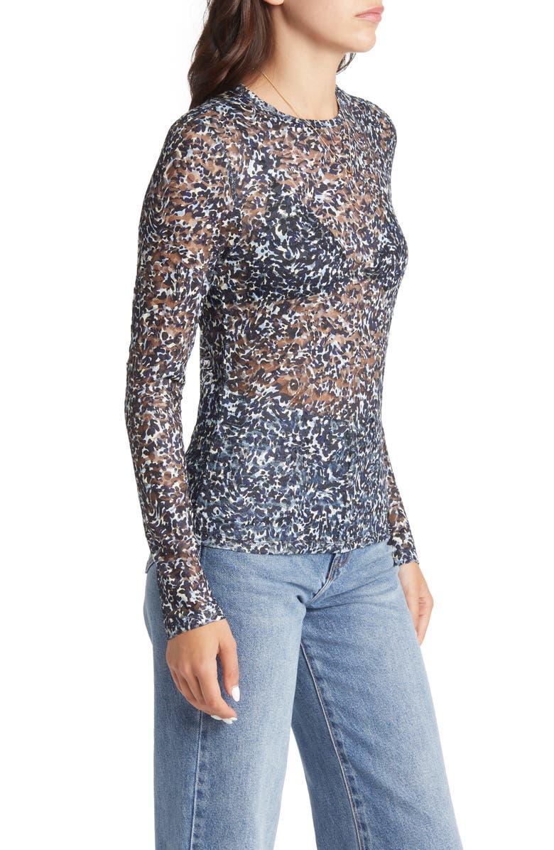 Scotch & Soda Lace Long Sleeve Top, Alternate, color,