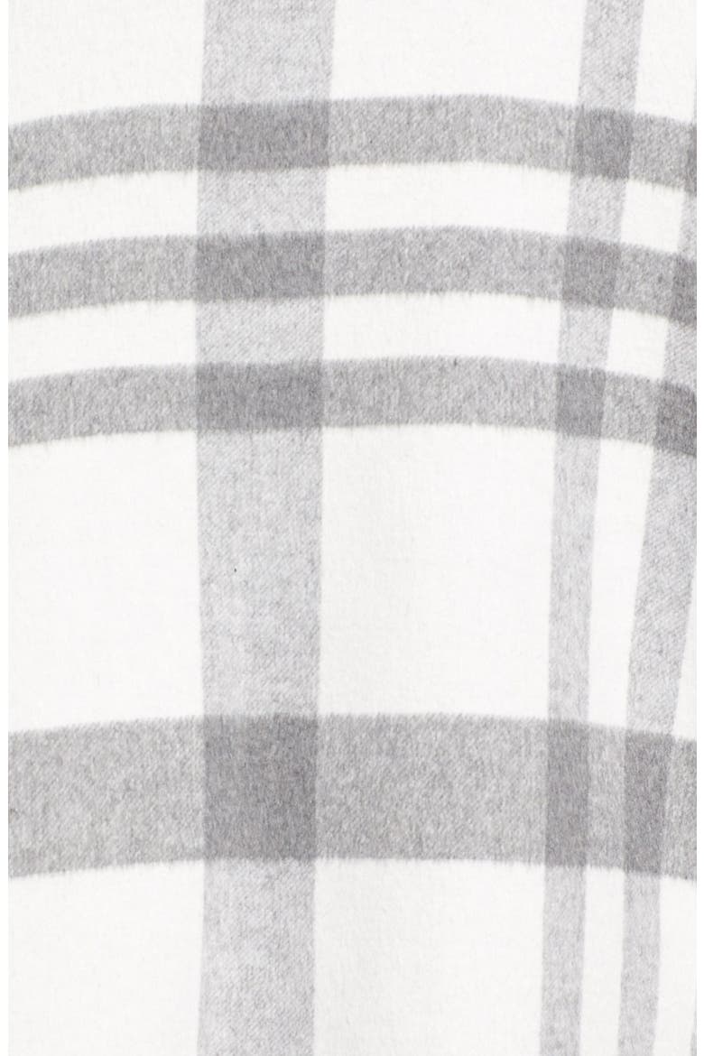 Zip Front Plaid Cape, Alternate, color, IVORY/ GREY