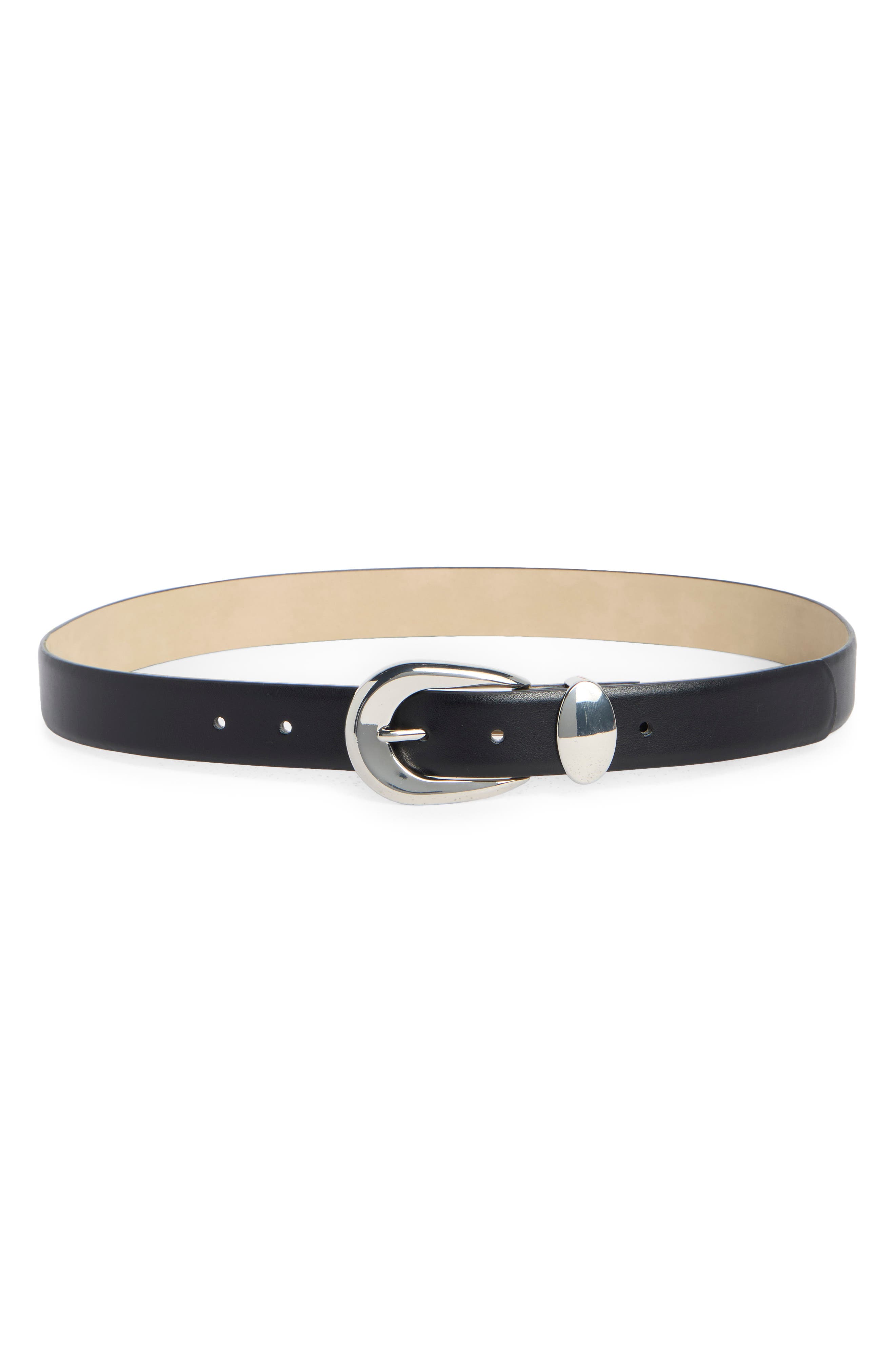 Steve Madden Feather Edge Faux Leather Belt