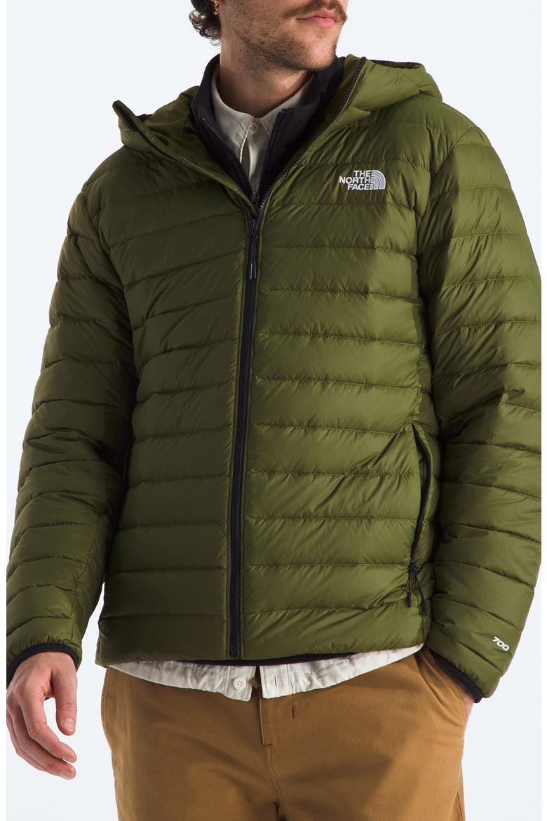 Classic 700 Fill Power Down Hooded Jacket, Main, color, WOODLAND GREEN