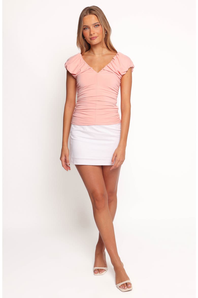 Kenzie Ruched Jersey Top, Alternate, color, PINK