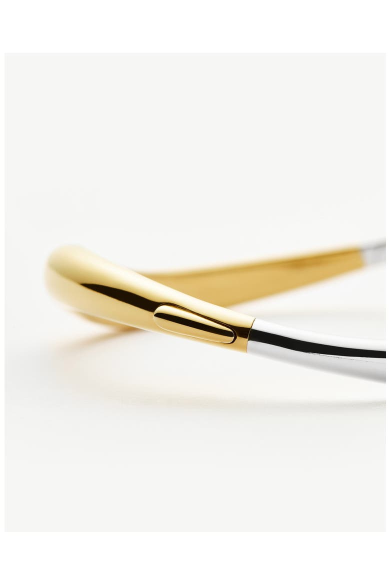 Savi Signature Mixed Metal Hinged Bangle, Alternate, color, MIXED SILVER/GOLD