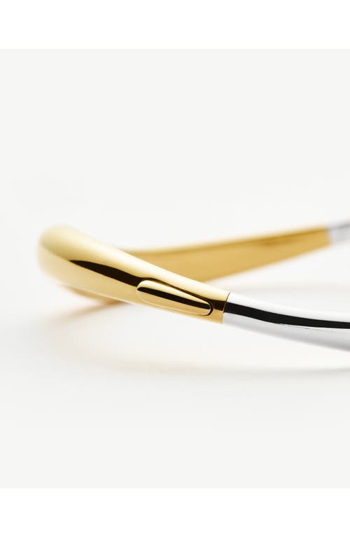 Missoma Womens Savi Signature 18ct Yellow-gold And Rhodium-plated Brass Bangle