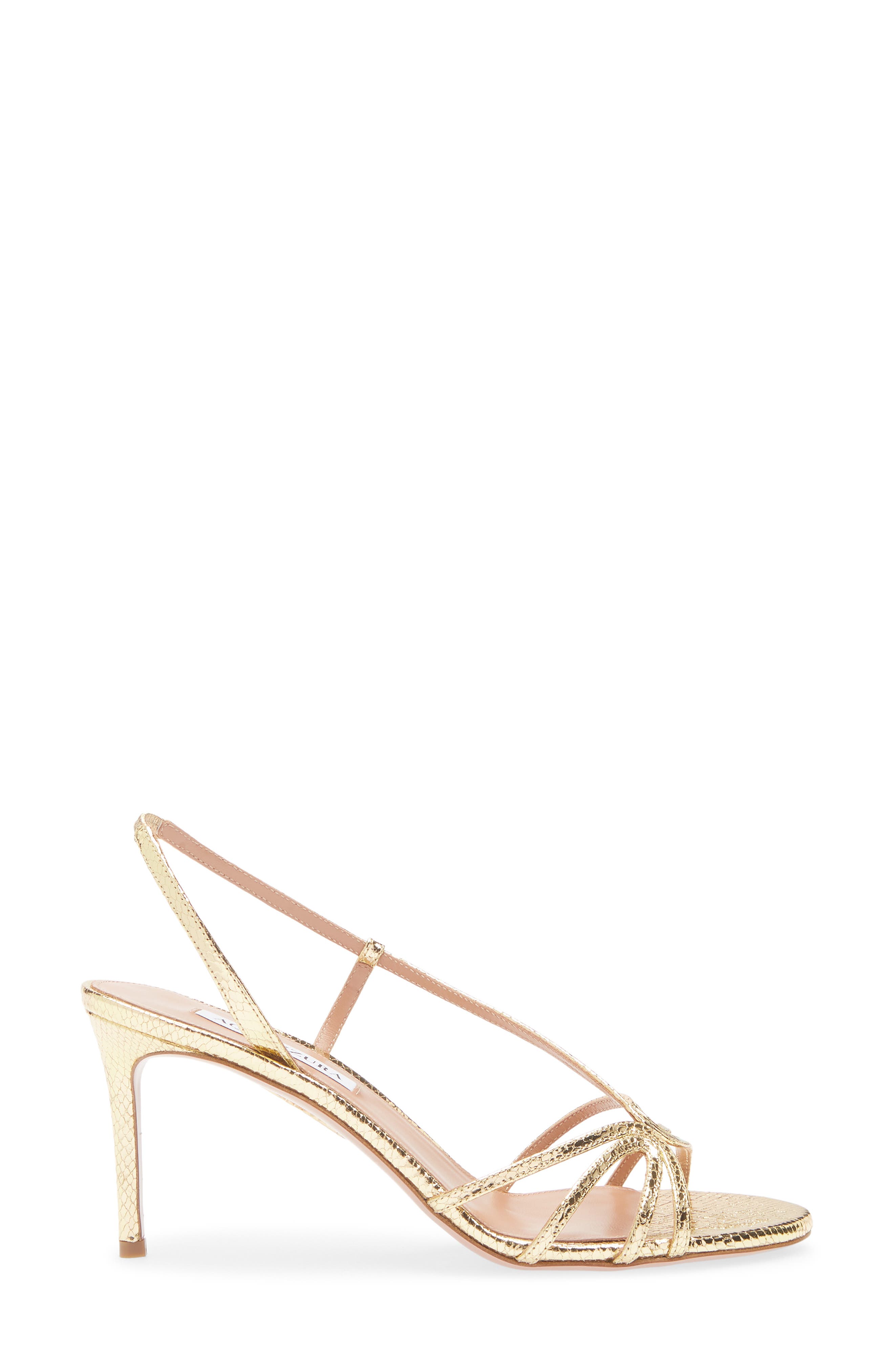 Aquazzura Talk to Me Sandal, Alternate, color, Soft Gold