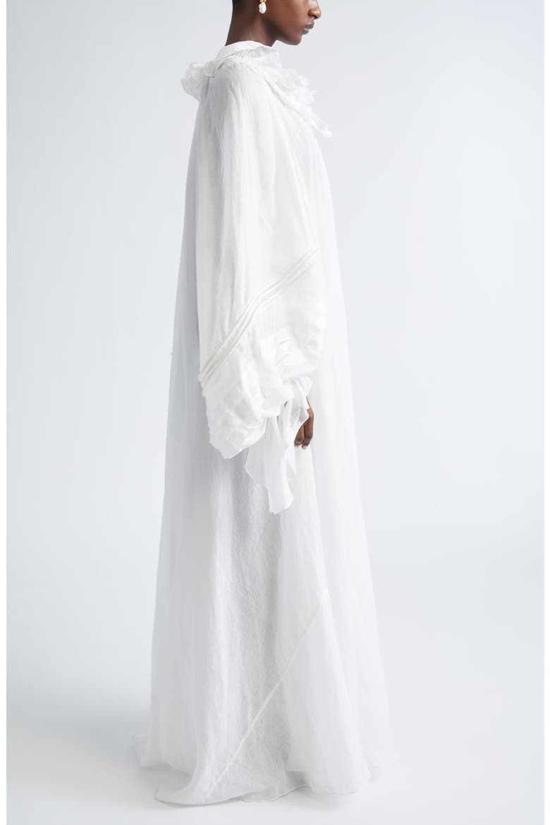 Rebellion Long Sleeve Corded Billow Ramie Maxi Dress, Alternate, color, IVORY