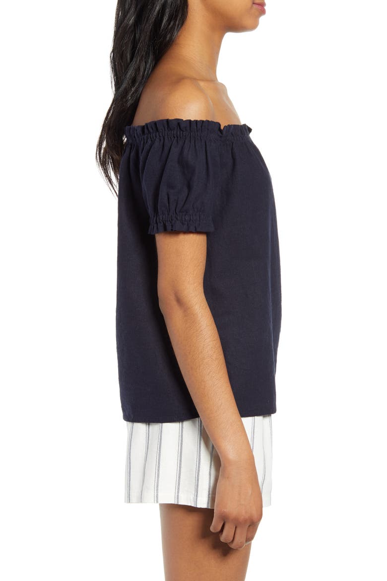 Vmanna Milo Off the Shoulder Top, Alternate, color, NIGHT SKY