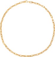 Sara Weinstock Small Rectangle 18k Gold Chain Necklace