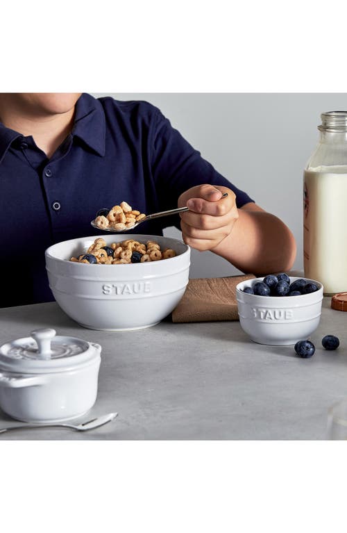 Staub Set Of 2 Stoneware 3.5-inch Prep Bowls In White