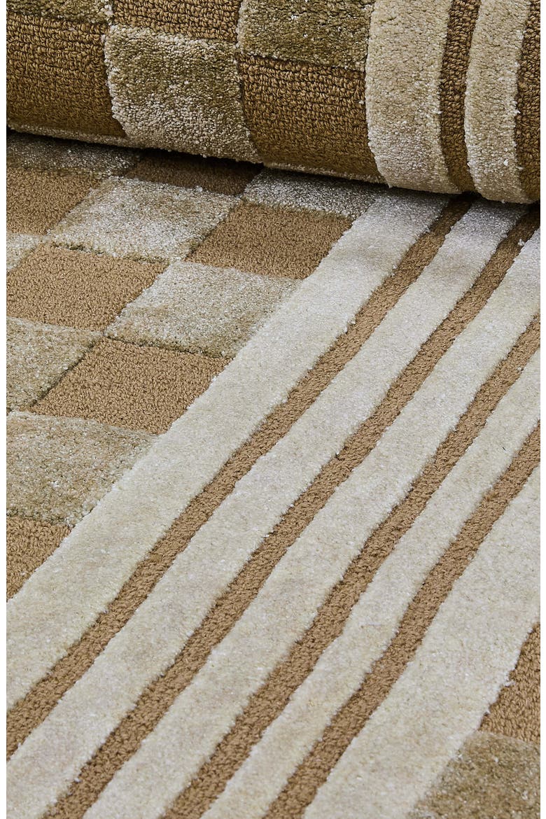 Mocha Tonal Check Rug, Alternate, color, MOCHA