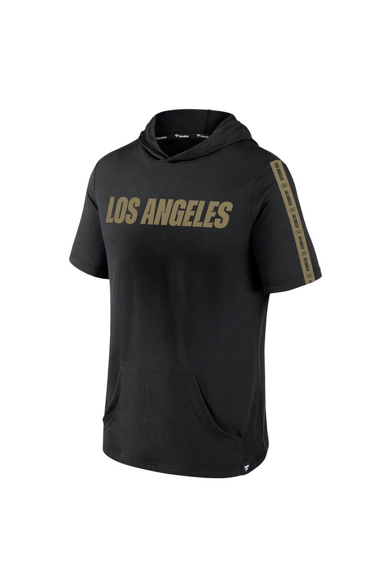 Men's Fanatics Branded Black LAFC Definitive Victory Short-Sleeved Pullover Hoodie, Alternate, color, Black