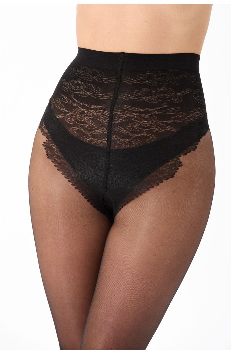 SKYTIGHTS Runway Everyday Sheer Control Top Tights, Main, color, Black