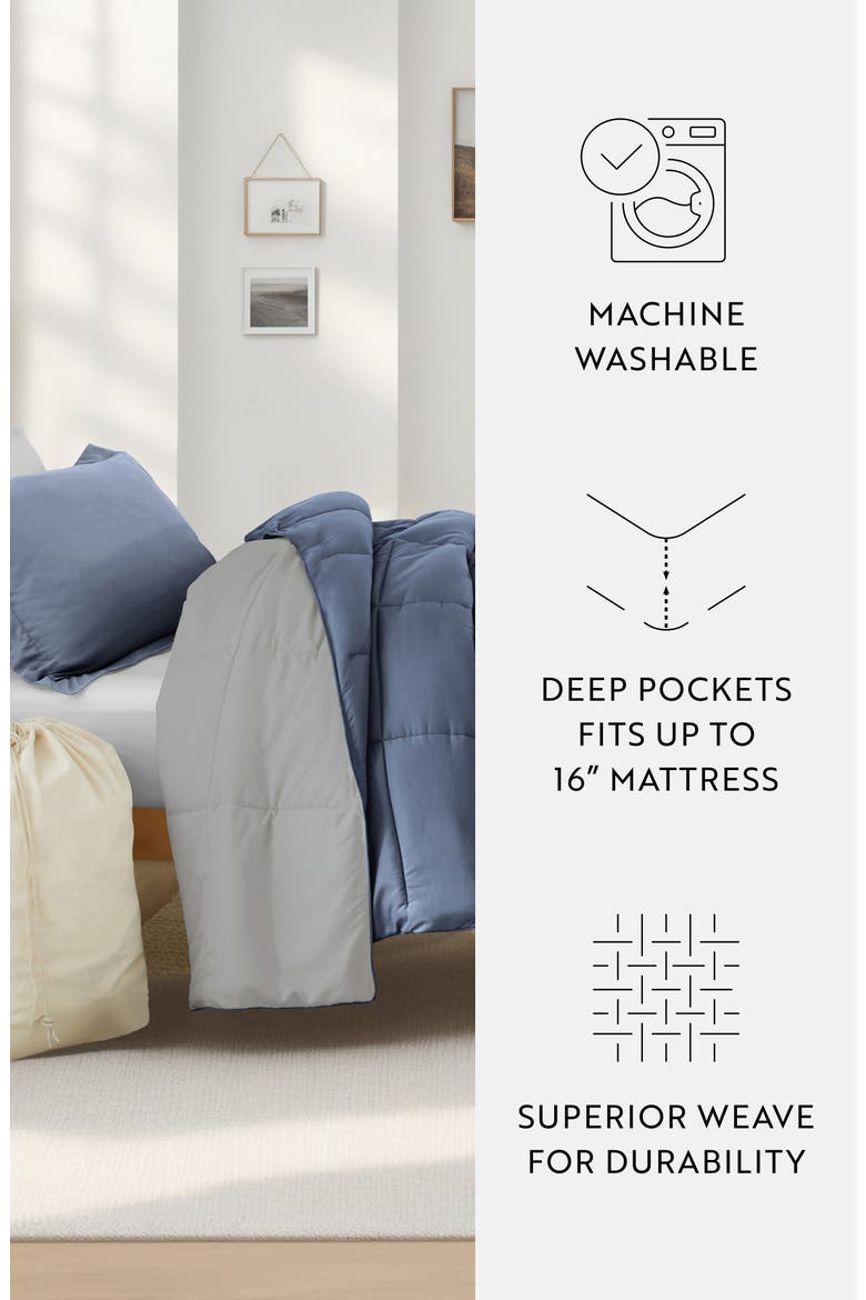 Ultimate College Essentials Bedding Bundle., Alternate, color, STONE/ LIGHT GRAY