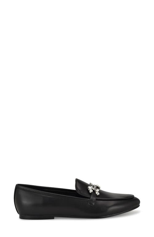 Nine West Base Embellished Bit Loafer In Black Leather