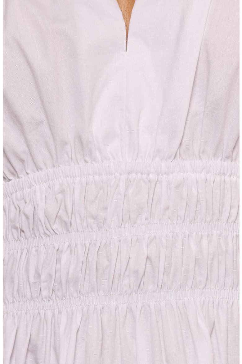 Alessia Smocked Waist Cotton Minidress, Alternate, color, WHITE