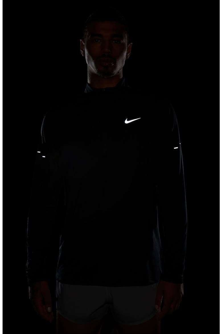 Dri-FIT Stride Half Zip Running Top, Alternate, color, 010 BLACK/REFSIL