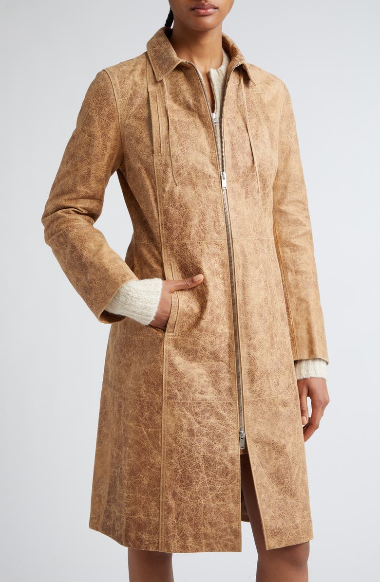 Paloma Wool Ginevra Lambskin Leather Coat, Alternate, color, 