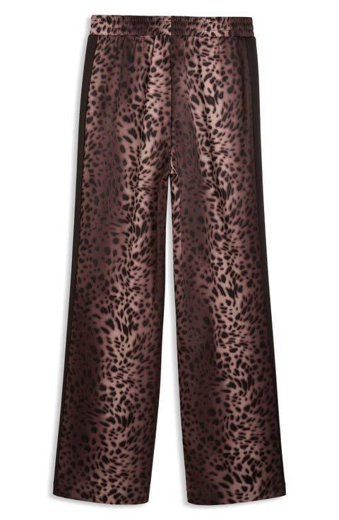 Leopard Print Track Pants