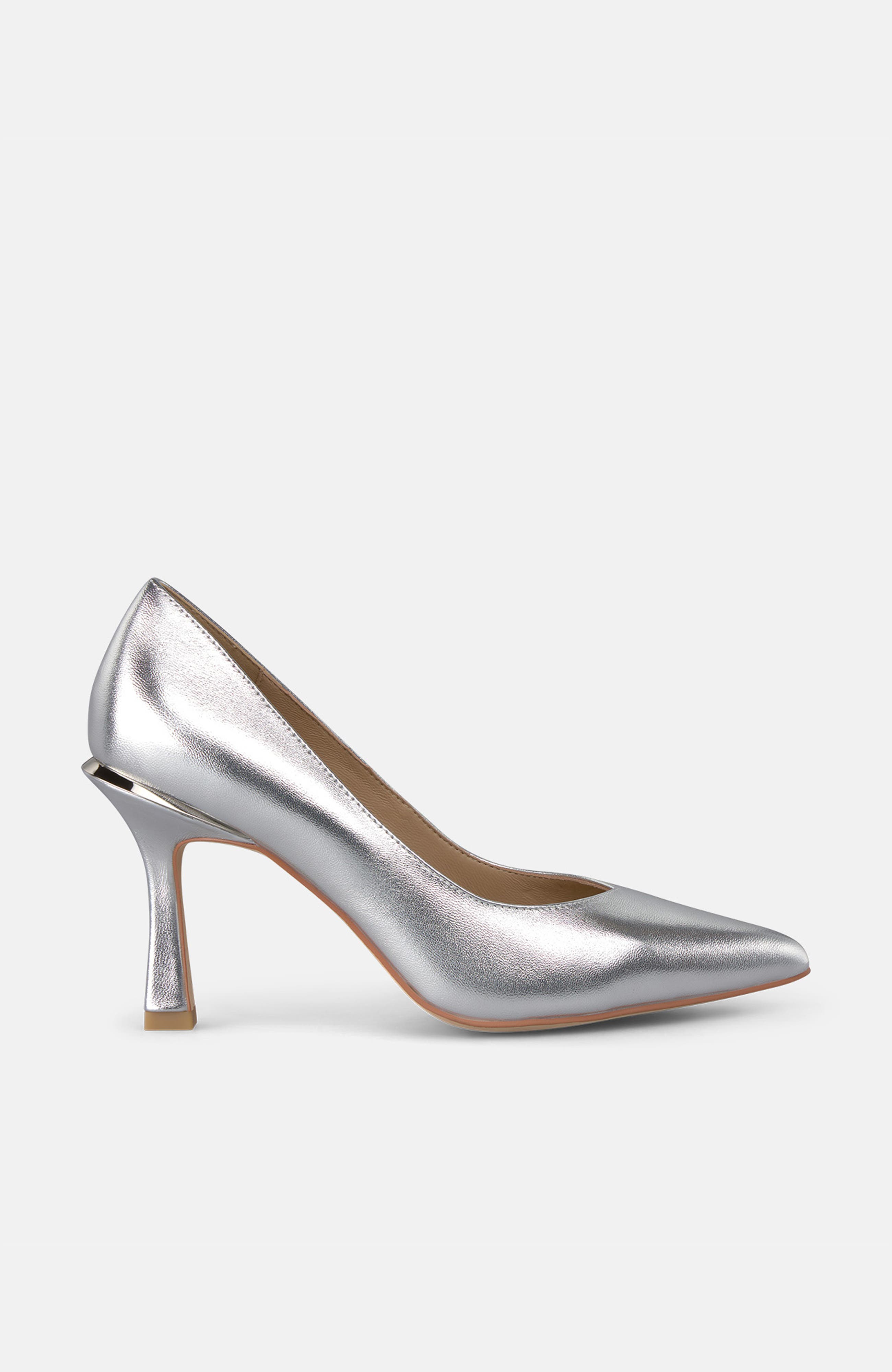 Pointed Toe Stiletto Shoe, Alternate, color, Silver