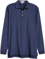 Peter Millar Solid Long Sleeve Jersey Polo
