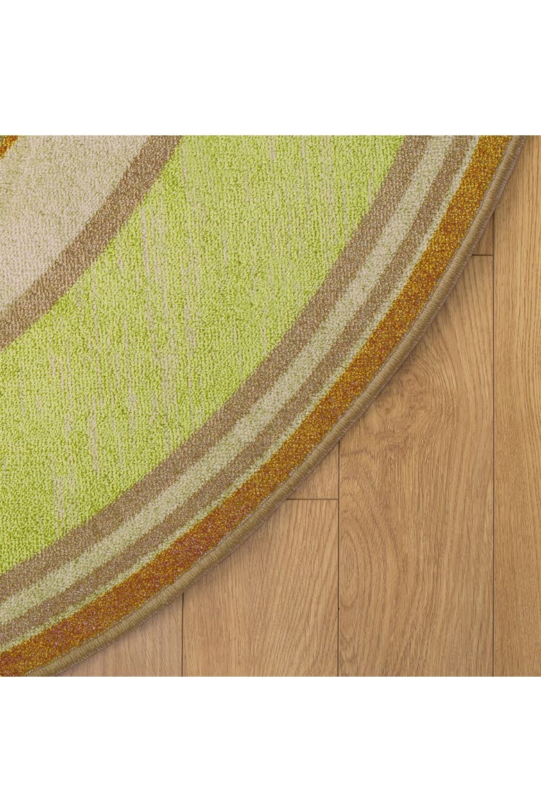 Sense of Place Lowland Stripe Green Oval Carpet - 6' X 9', Alternate, color, Green Stripe