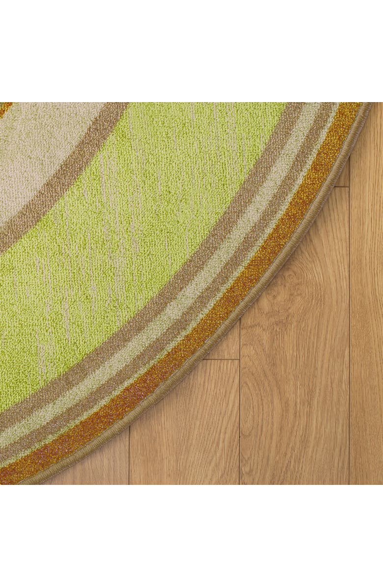 Kaplan Early Learning Company Sense of Place Lowland Stripe Carpet - Green - 4' x 6' Oval, Alternate, color, Green