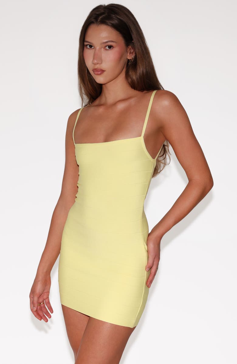 Tiger Mist Midori Bandage Body-Con Minidress, Alternate, color, Yellow