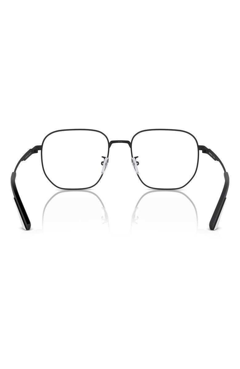 Emporio Armani 54mm Pilot Optical Glasses, Alternate, color, Matte Black / Demo Lens