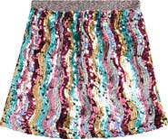 NEXT Kids' Wavy Stripe Sequin Skirt