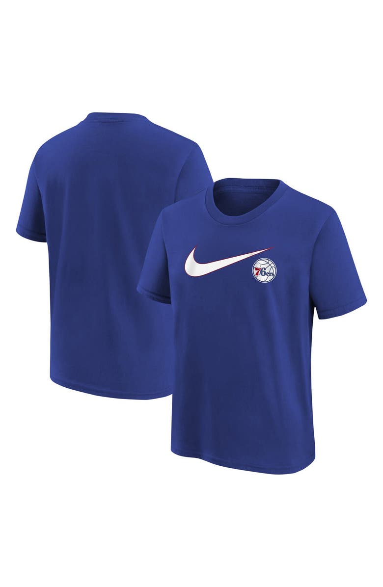 Nike Youth Nike Royal Philadelphia 76ers Swoosh T-Shirt, Alternate, color, 