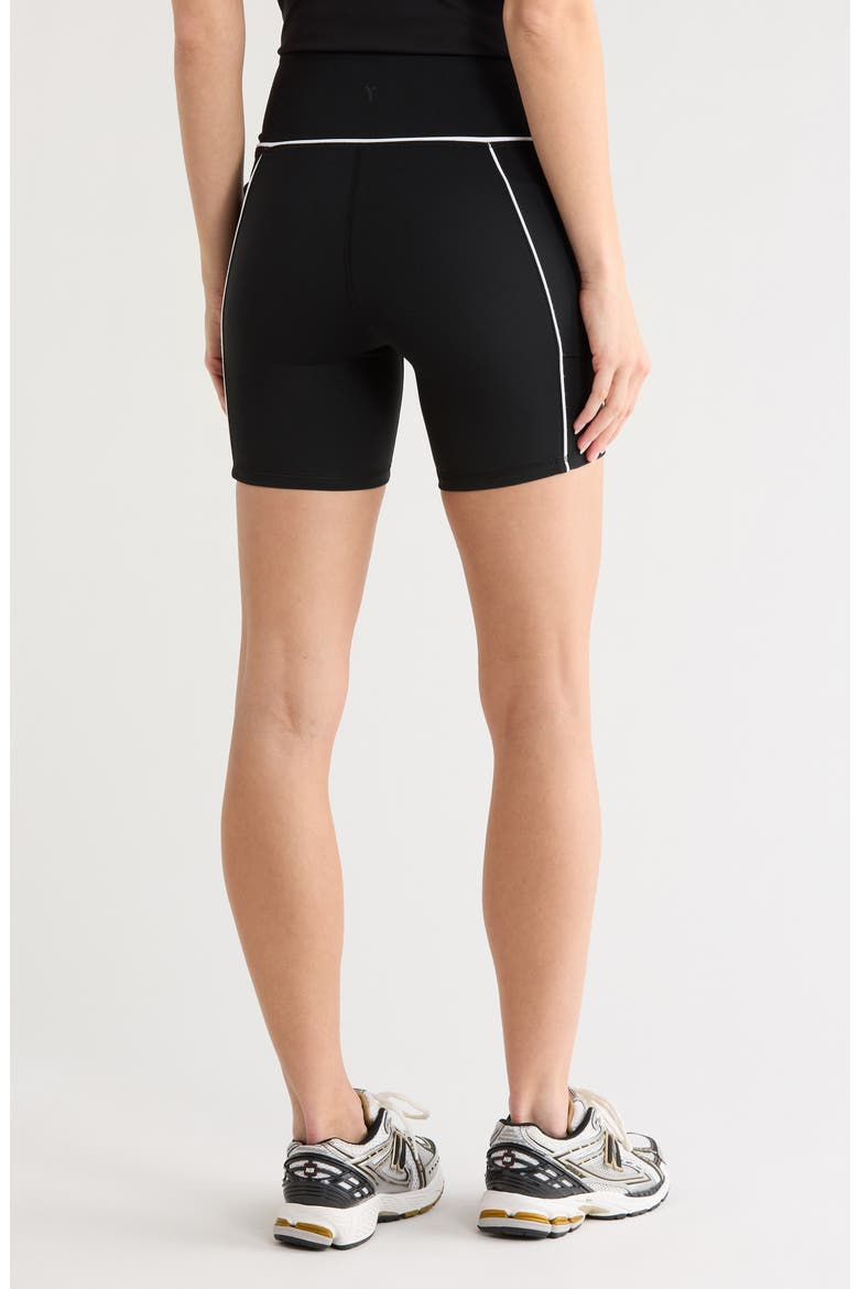 Butter Tech Tribeca High Waist Pocket Bike Shorts, Alternate, color, BLACK