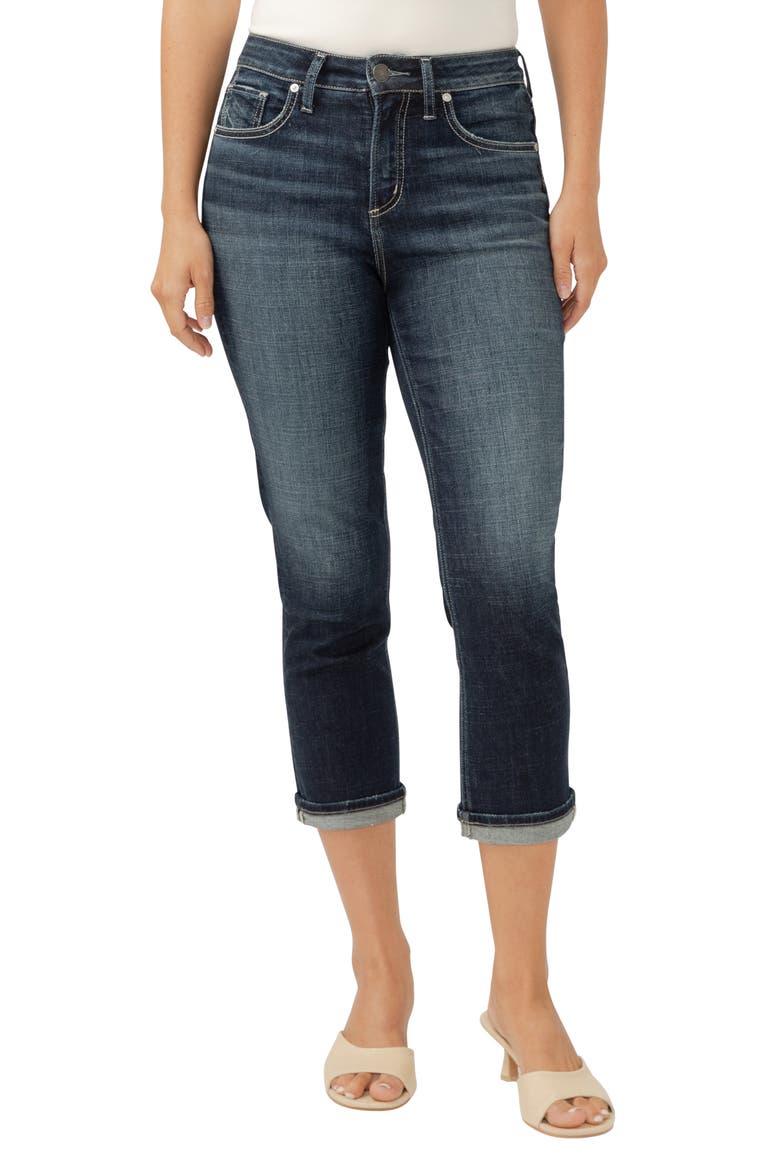 Avery Curvy High Waist Capri Jeans, Main, color, INDIGO