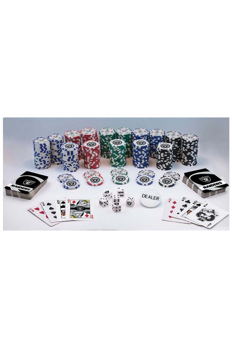 Las Vegas Raiders 300 Piece Poker Set, Alternate, color, Multicolor