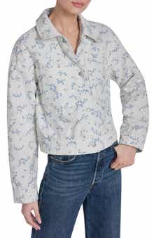 Floral Print Shirt Jacket