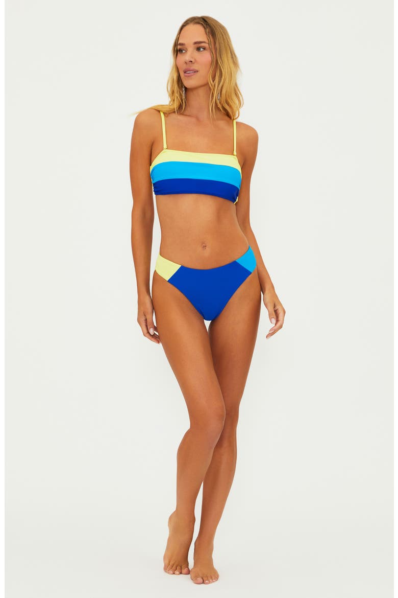 Kay Colorblock Strapless Bikini Top, Alternate, color, RIVIERA COLORBLOCK