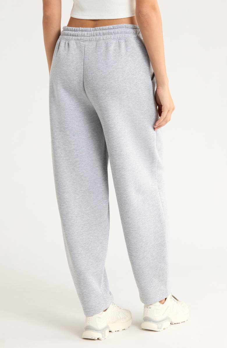 YOGALICIOUS Baby Wash Fleece Barrel Sweatpants, Alternate, color, Heather Grey