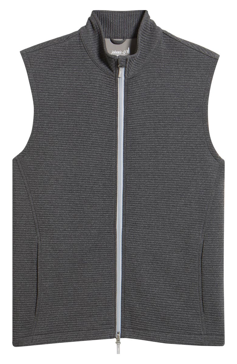 johnnie-O Reggie Performance Zip-Up Vest, Alternate, color, Washed Black