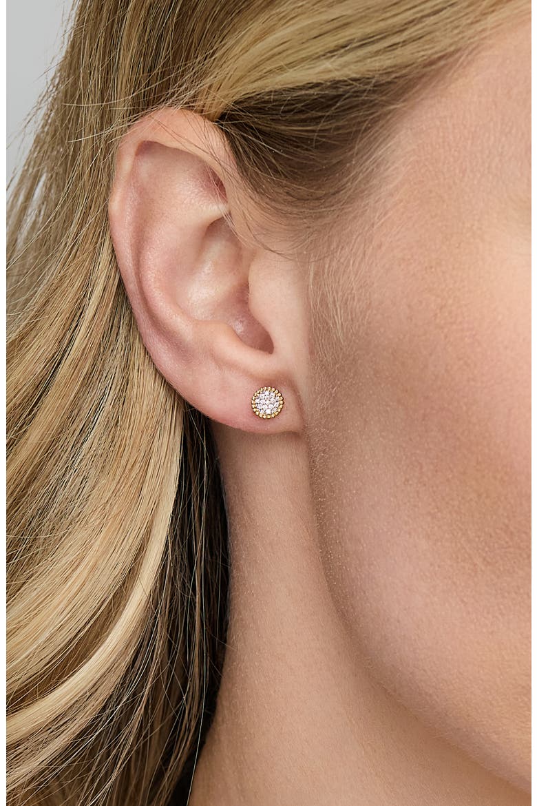 BL Icon Diamond Stud Earrings, Alternate, color, 18K YELLOW GOLD/ DIAMOND