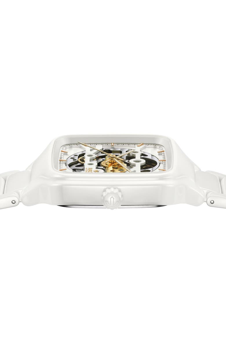 RADO True Square Skeleton Automatic Bracelet Watch, 38mm, Alternate, color,