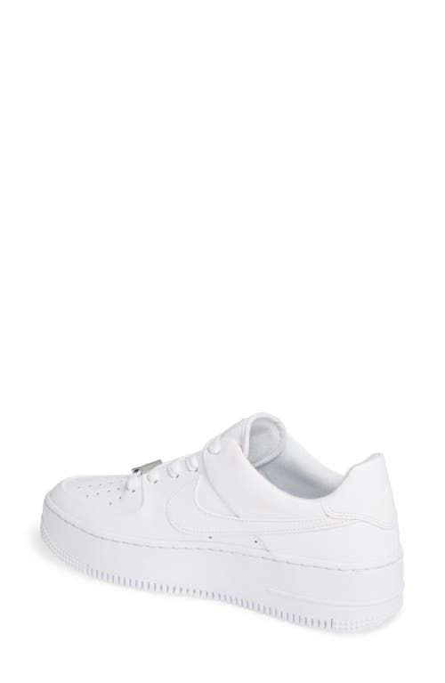 Nike Air Force 1 Sage Low Platform Sneaker In White