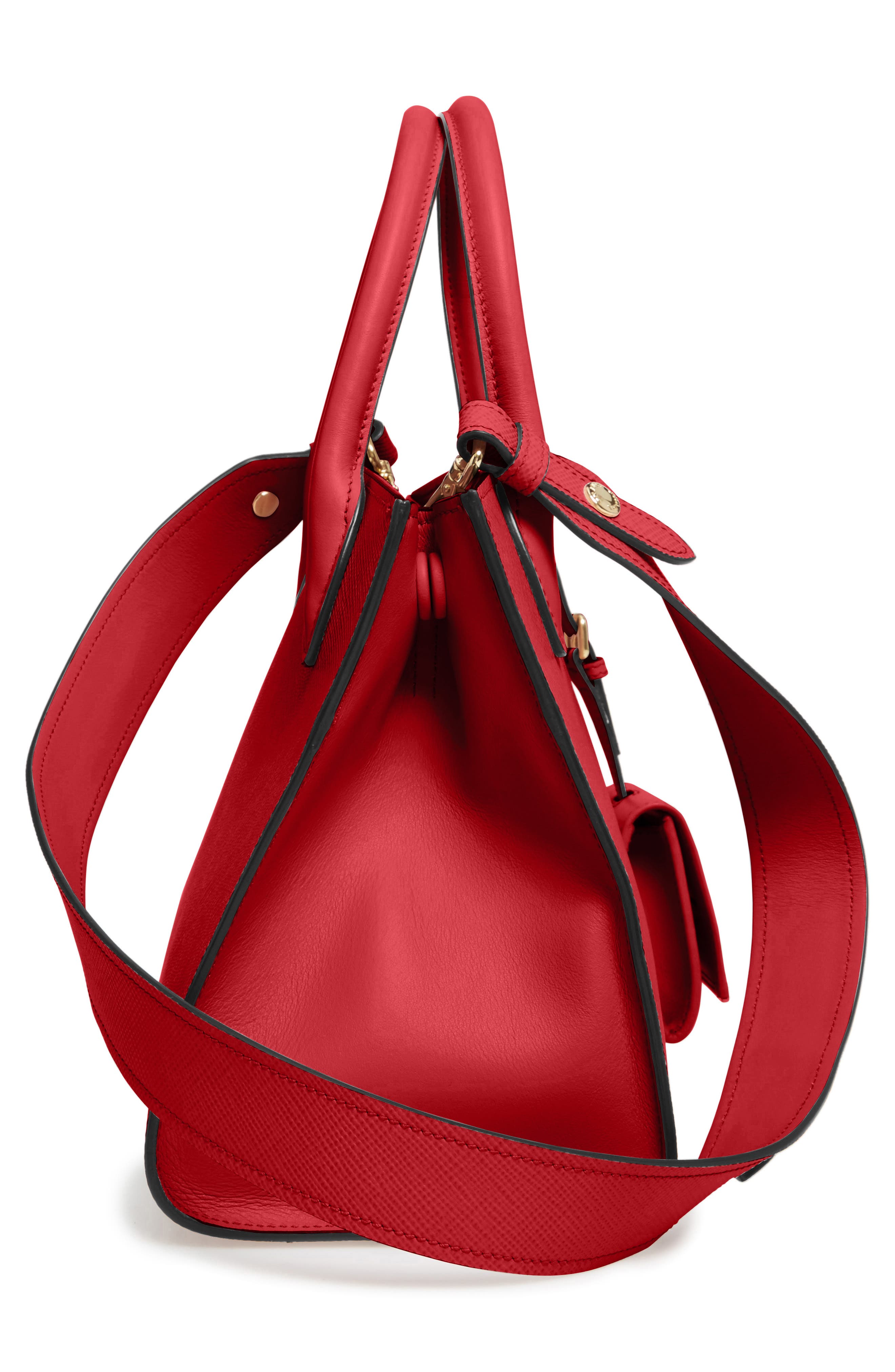 Prada Small Monochrome Tote, Alternate, color, 