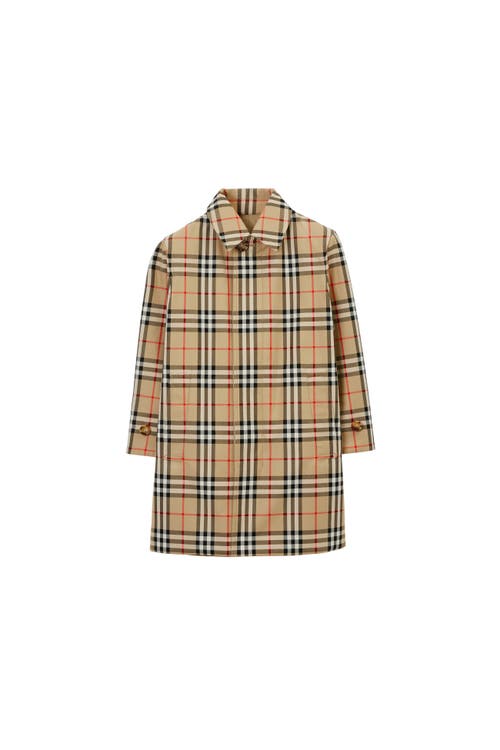 Burberry Reversible Check Gabardine Car Coat In Brown