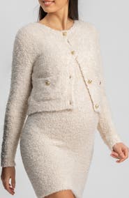 PIETRO BRUNELLI MATERNITY The Courchevel Bouclé Maternity Sweater Jacket