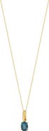 Bony Levy BLC 14K Gold London Blue Topaz Pendant Necklace