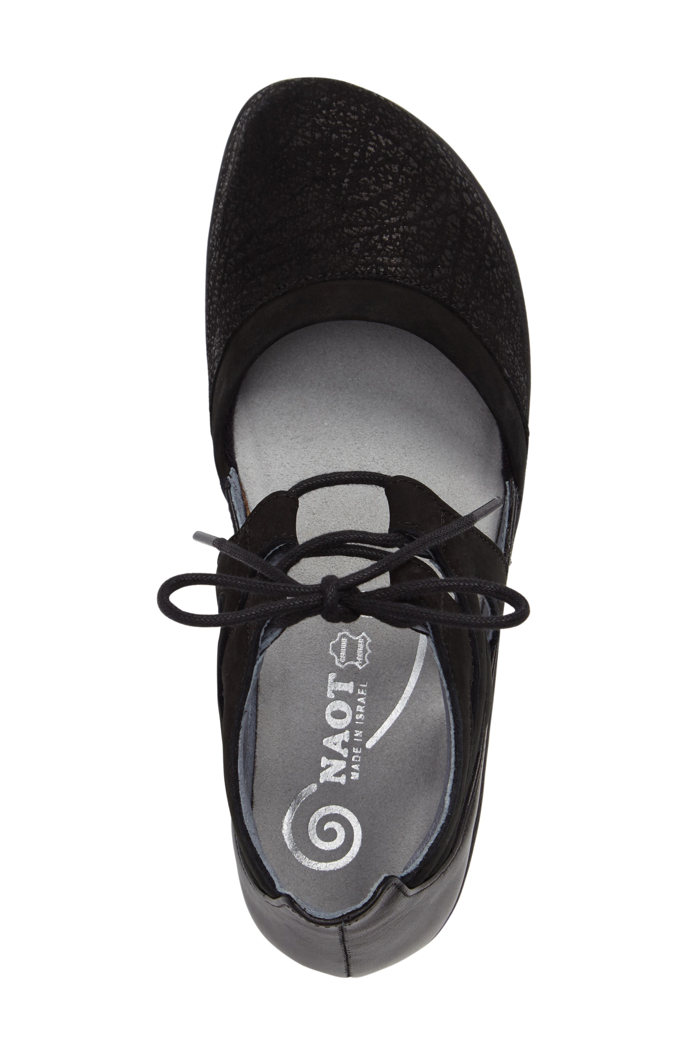 Naot Kata Lace-Up Sandal, Alternate, color, Black Leather